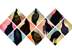 Silhouette Peacocks